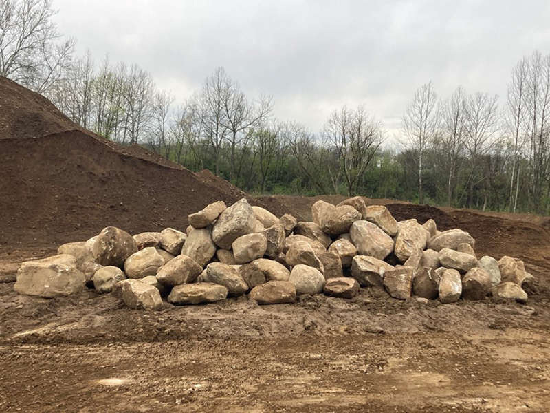 boulders at our supply yard